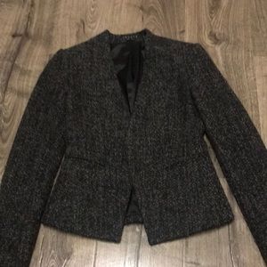 Theory tweed open blazer